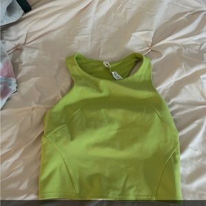 lululemon invigorate cropped tank size 4 | wasabi